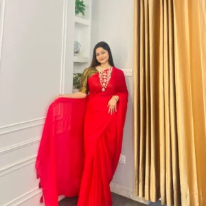 ইন্ডিয়ান ফেন্ডি সিল্ক শাড়ি